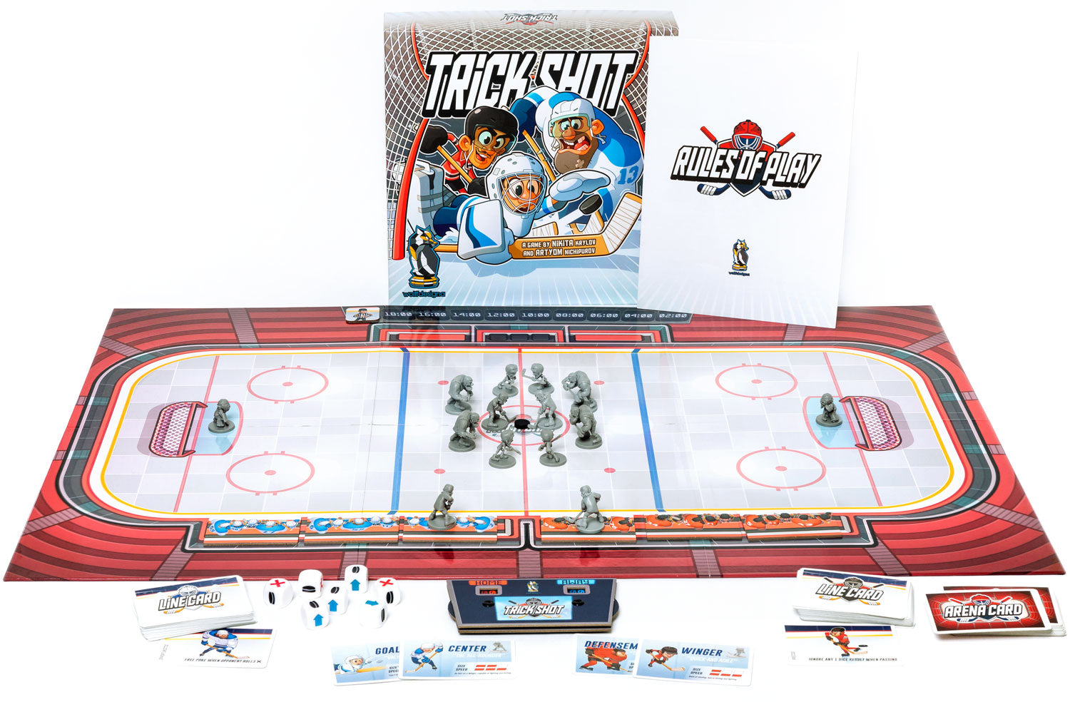 Trick Shot, Trick Shot Board Game, Ice Hockey, Ice Hockey board game, Hockey, Hockey board game.