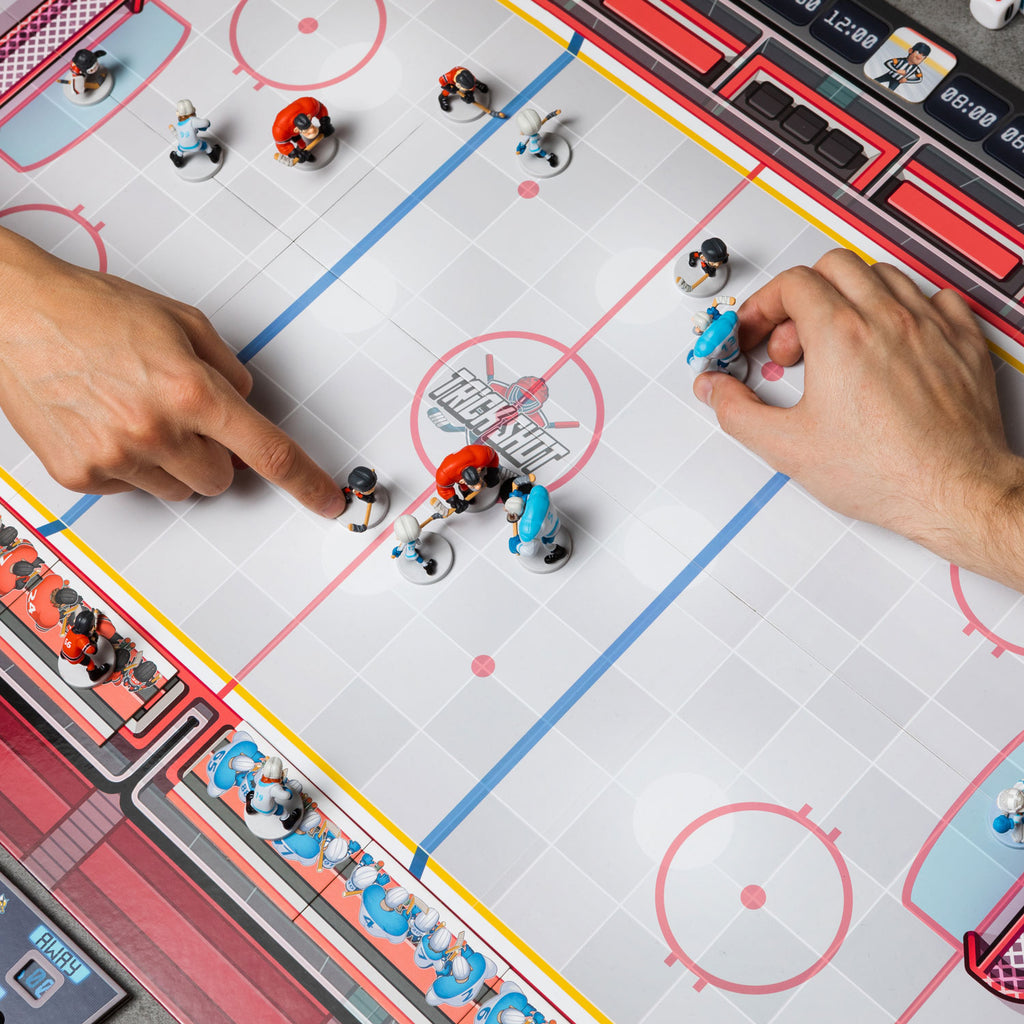Trick Shot, Trick Shot Board Game, Ice Hockey, Ice Hockey board game, Hockey, Hockey board game.